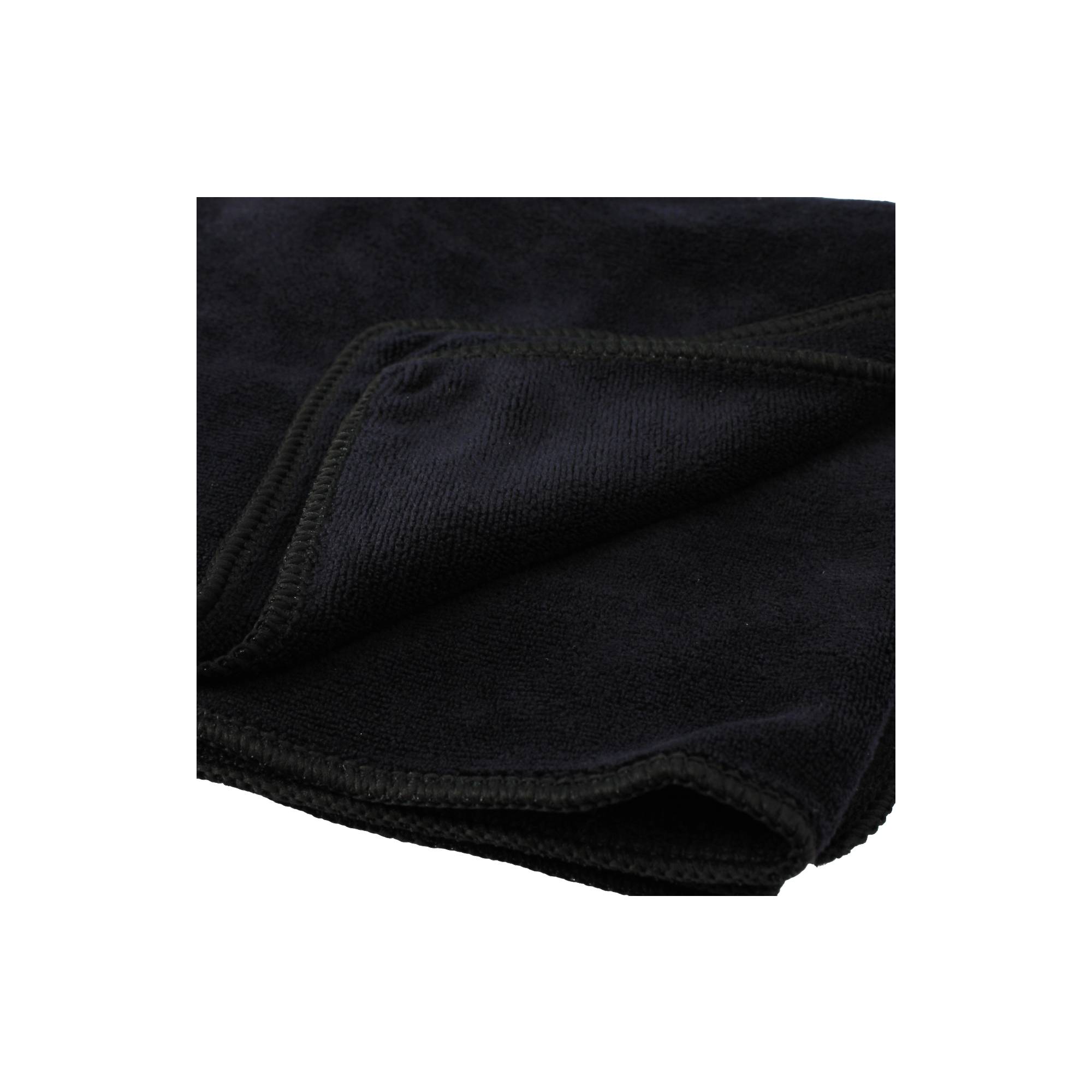 Serviette cheveux en microfibre Noire 45x95cm