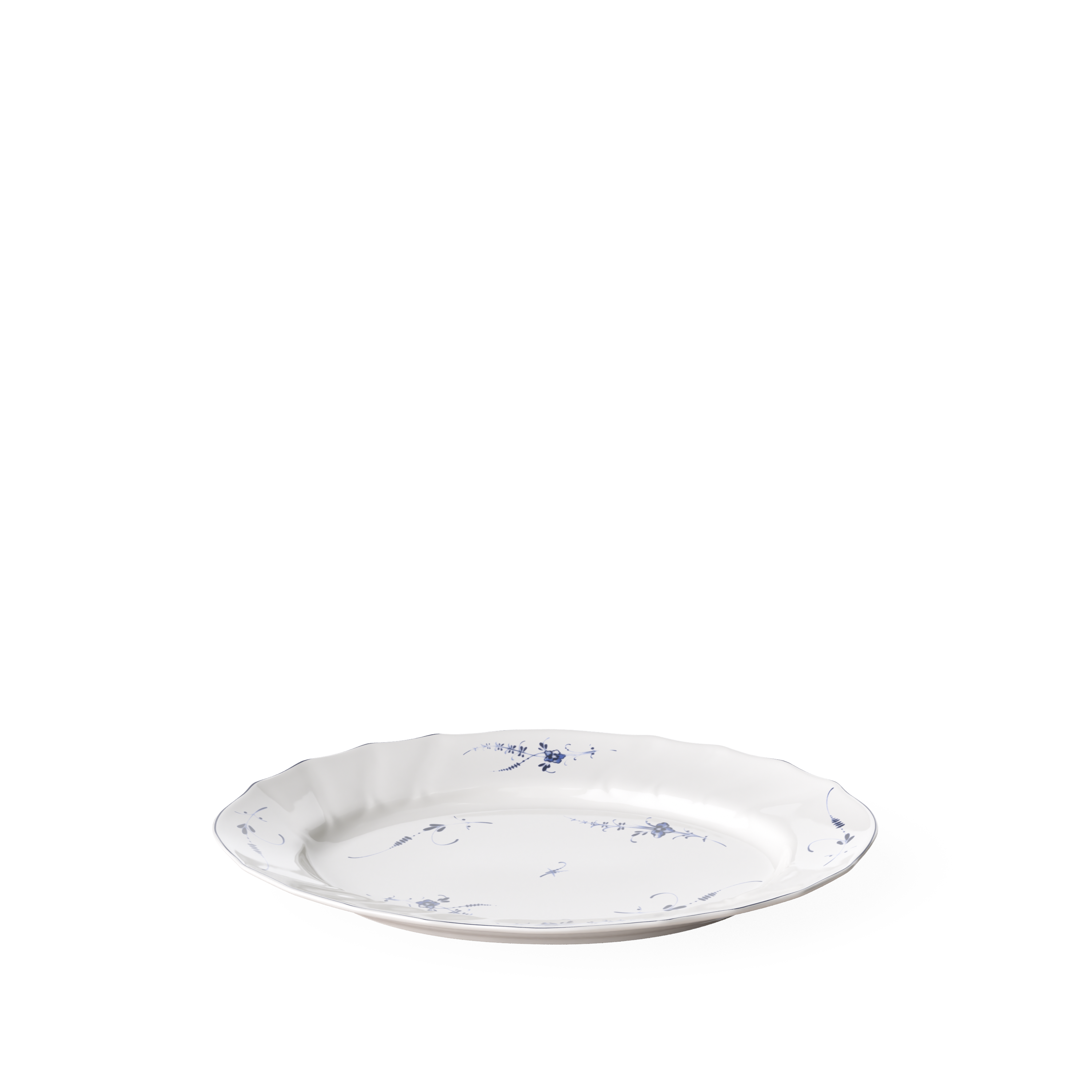 Vieux Luxembourg Serving tray White, 13.9'' x 10.4'', Premium Porcelain