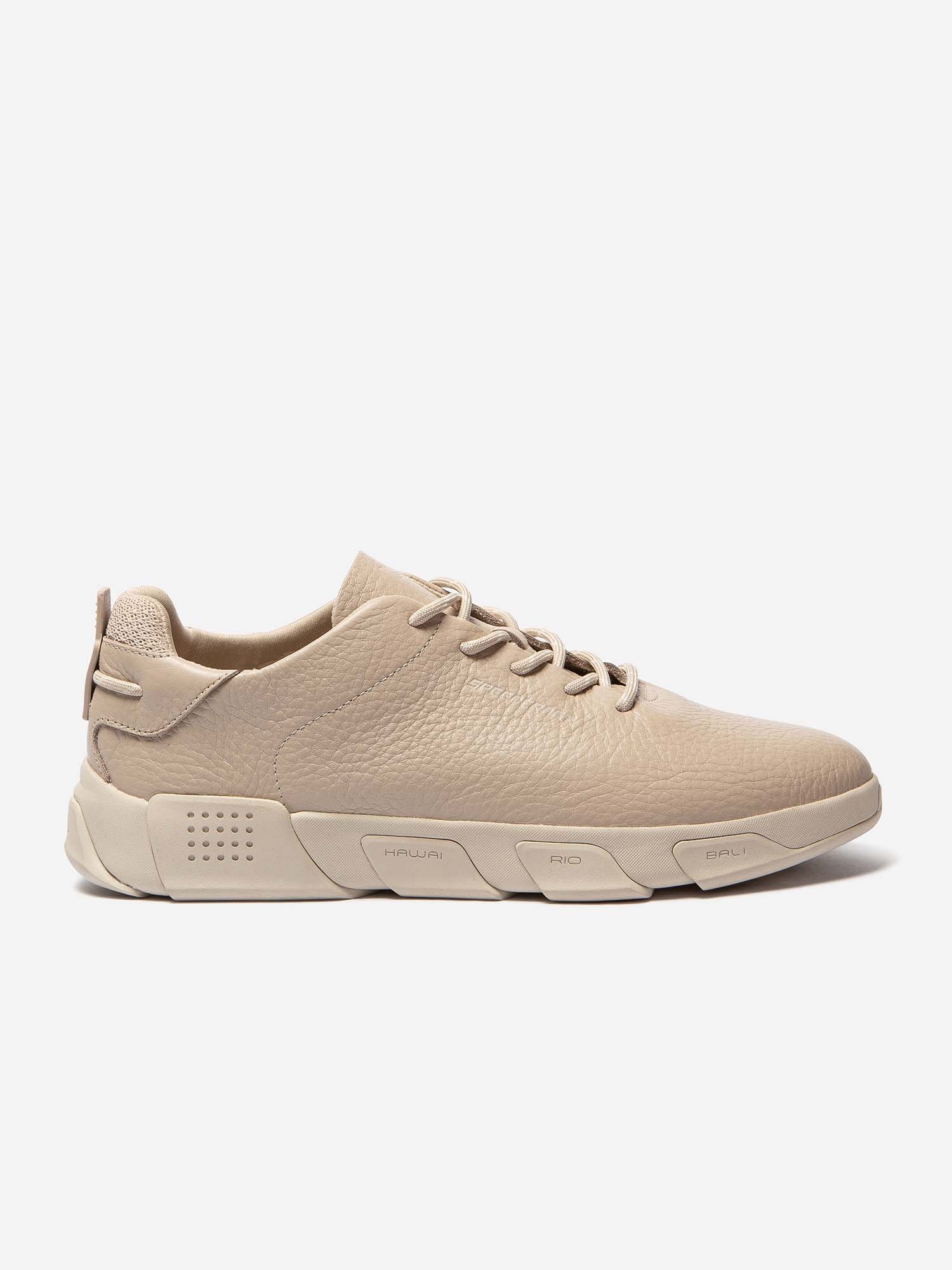 Baskets Homme Confort Cuir Sans Coutures Beige
