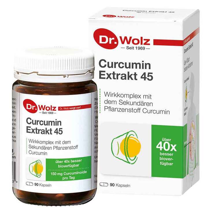 Curcumin Extrakt 45 Dr. Wolz Kapseln, 90 St