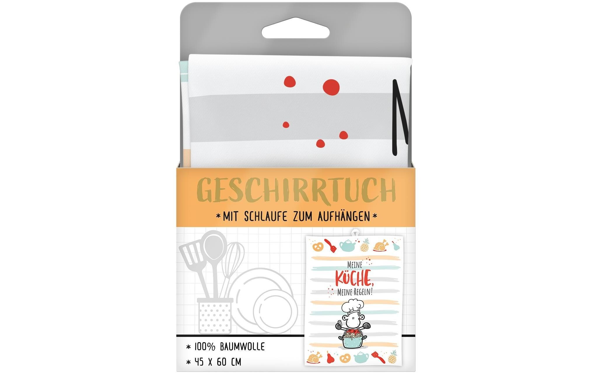 Geschirrtuch Meine Küche, meine Regeln MehrfarbigGeschirrtuch mit Motivdruck