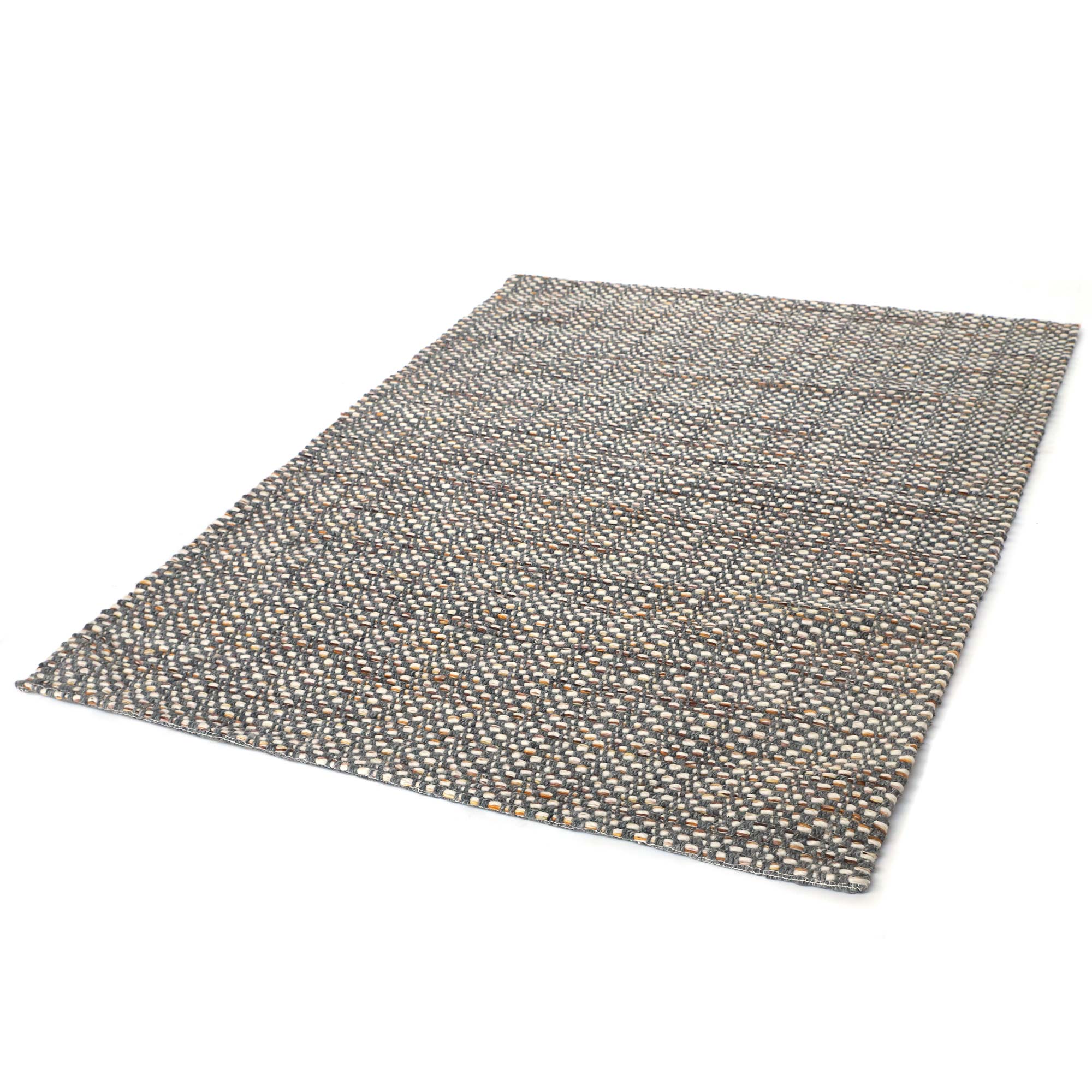 Teppich 'Clia', grau, weiß-braun, B 200 cm, L 140 cm von fischer's lagerhaus