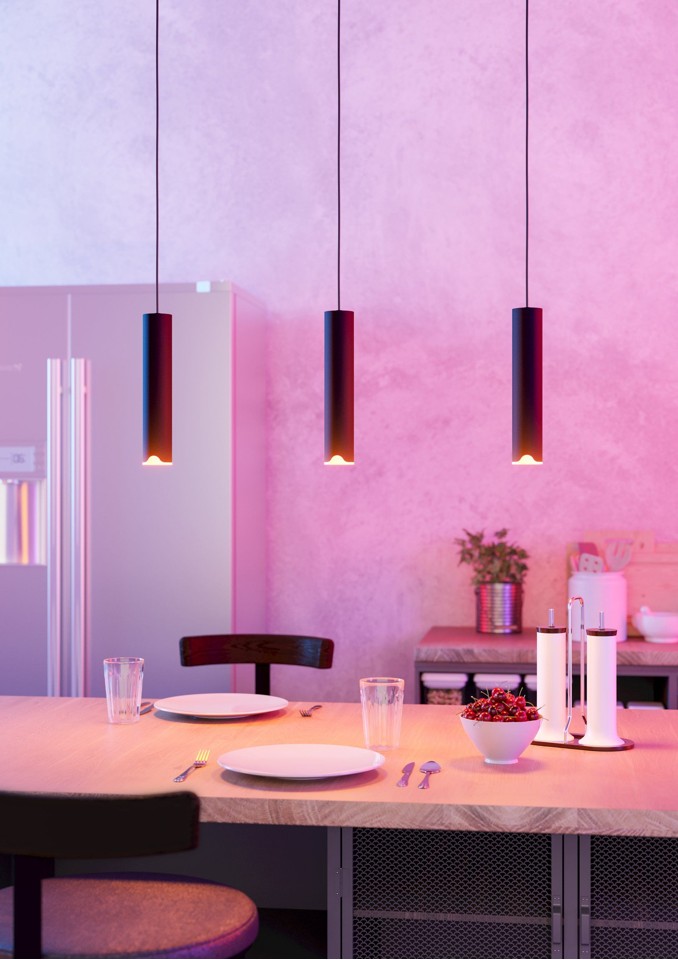 EGLO - Balamorta-Z Lang Bordpendel - Sort L78 - RGB + TW - Zigbee, Bluetooth