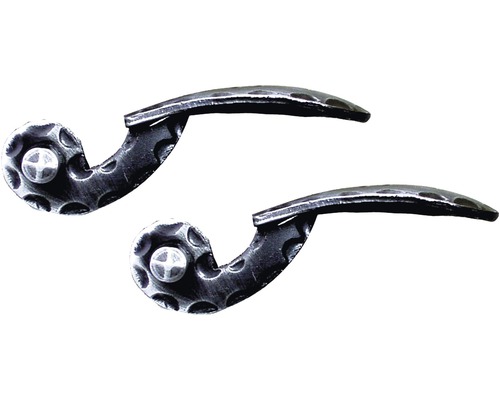 Deurkrukpaar, tuinhekbeslag, 8 mm smeedijzer