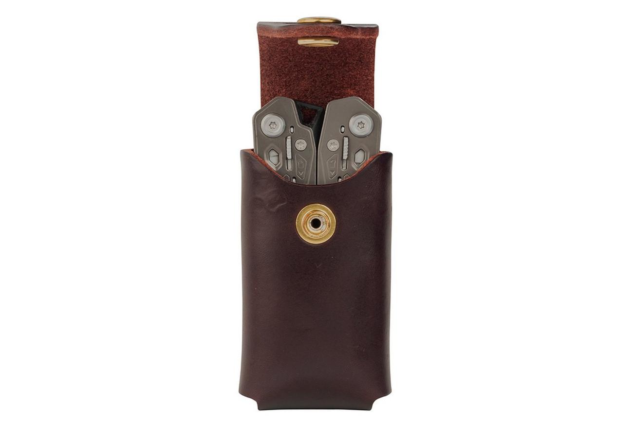 1791 EDC Heavy Duty Easy-Slide Solo Snap EDC-HD-ES-SLS-BUR-A Burgundy, lederen riemfoedraal