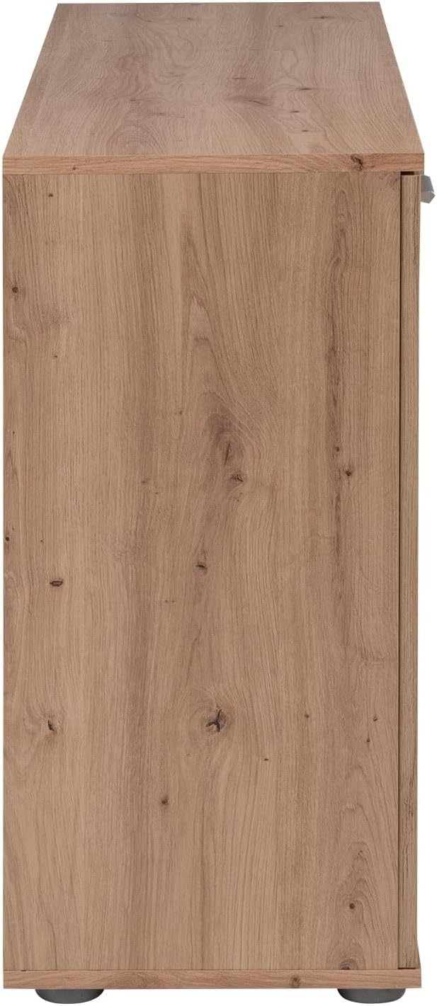 Kommode mit 3 Türen und 2 Schubladen - Artisan Eiche Dekor - 106 cm breit - Sideboard Mehrzweckschrank