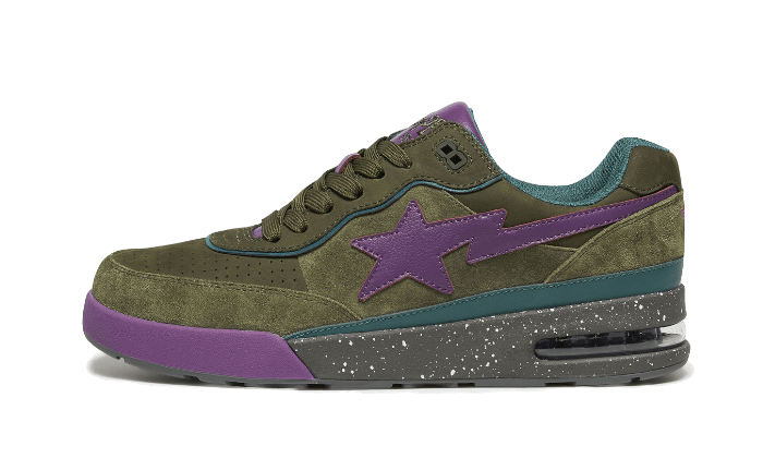 A Bathing Ape Bape Road Sta Dark Green Suede