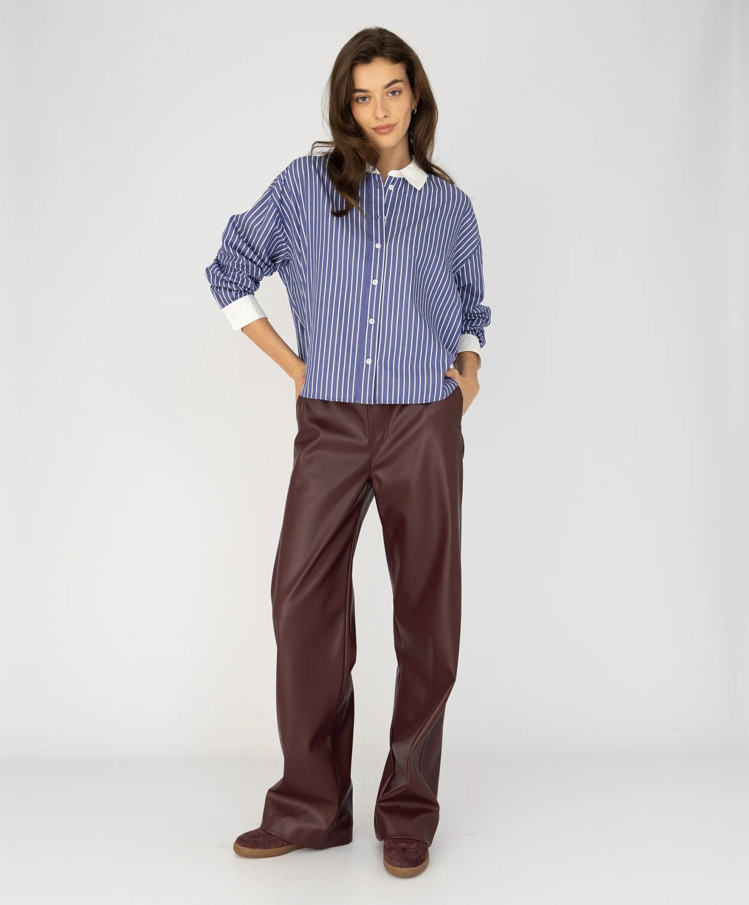 Anna Blue Dames blouse blauw