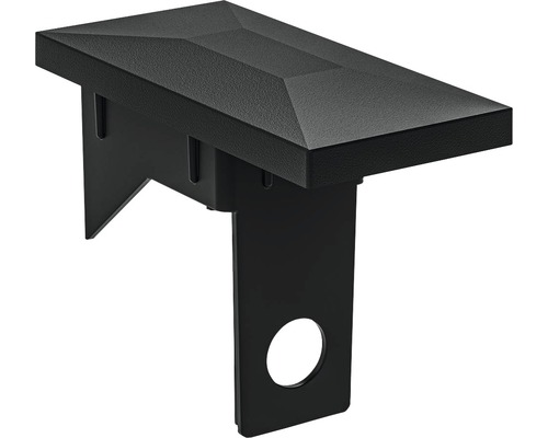 Paalkap BLÄSER trapeziumvormig met overhang 9,5 x 4 cm zwart