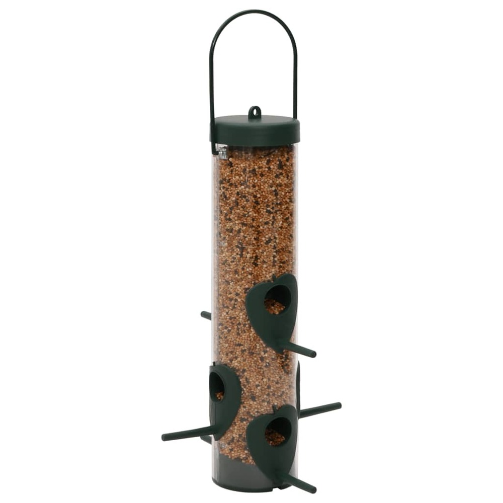 Mangeoires pour oiseaux 3 pcs vert foncé 17x17x32 cm