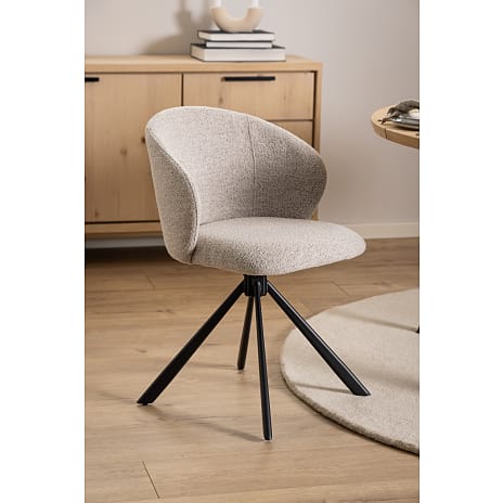 Pippa spisebordsstol i boucléstof - beige