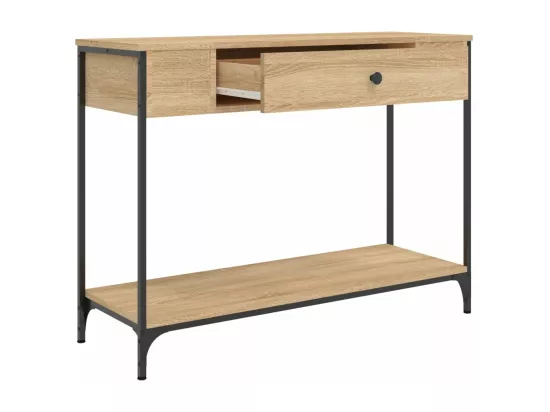 Table console chêne sonoma 100x34,5x75 cm bois d'ingénierie