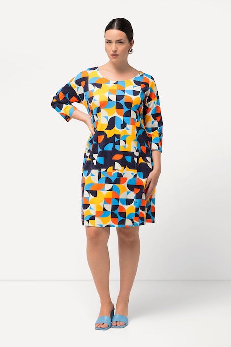 Minikleid, Punto di Roma, U-Boot-Ausschnitt, 3/4-Arm