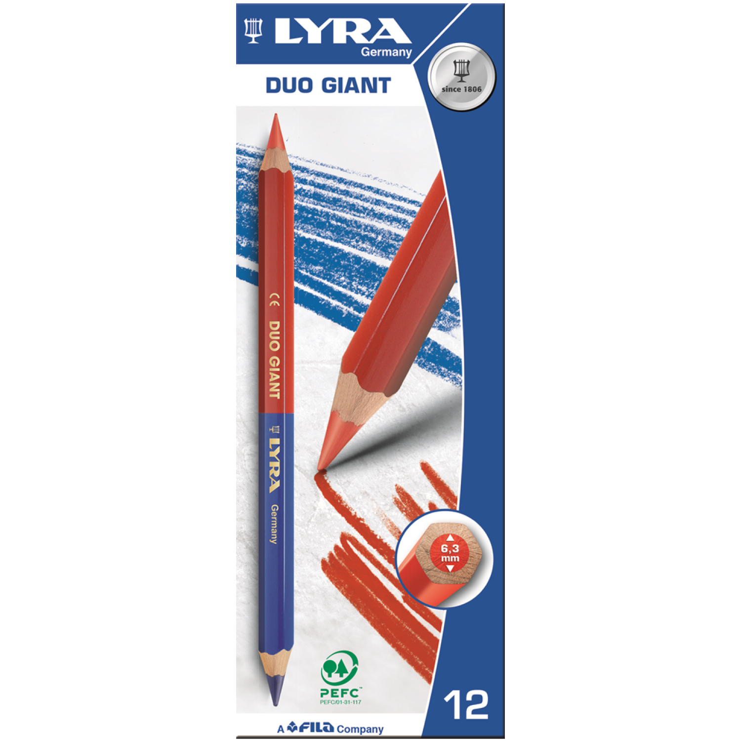 Lyra 2930101 Duo potlood - 175mm - Rood/Blauw (1st.)