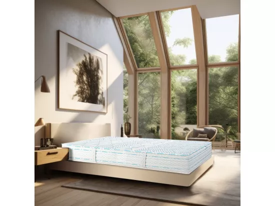 Matelas Powerlux, 24cm, mousse haute densité, ferme, indépendance du couchage, face été/hiver, 160x200cm