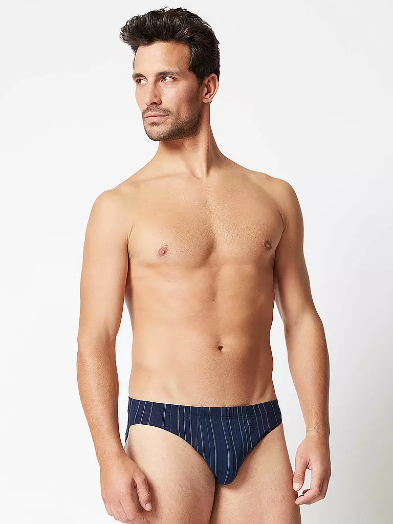 HUBER Brasil Slip 2er Pkg. dressblue stripe blau