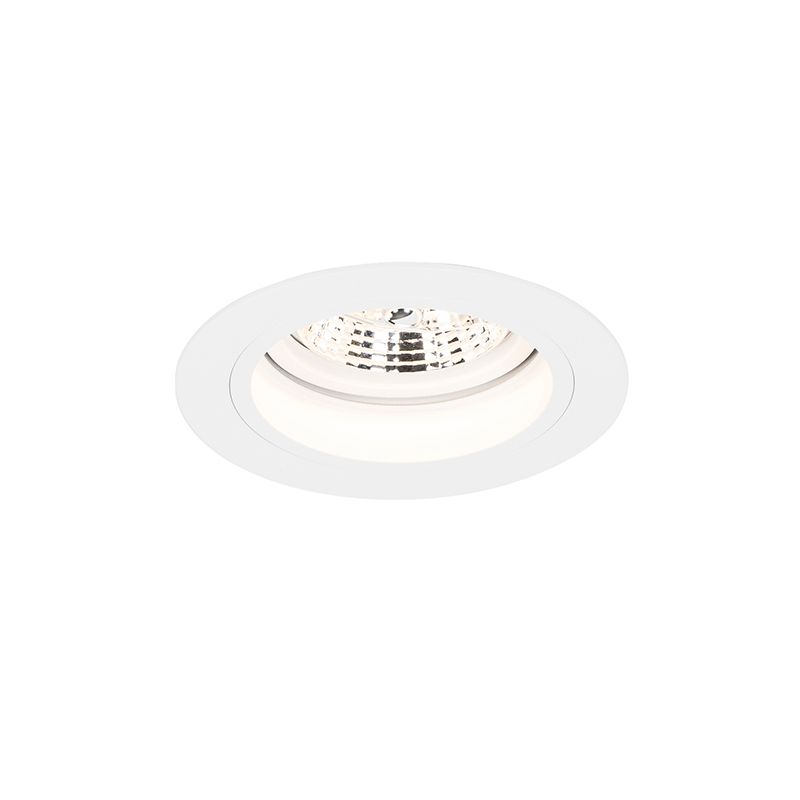 Set van 6 Ronde inbouwspot wit verstelbaar - Chuck 70