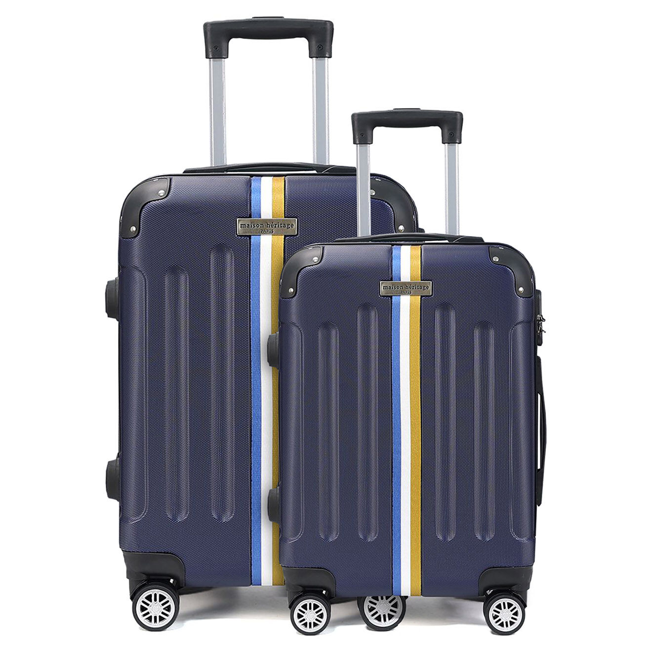 Maison Héritage 2 Valises 4 roues doubles Rivoli 55/75 cm bleu marine