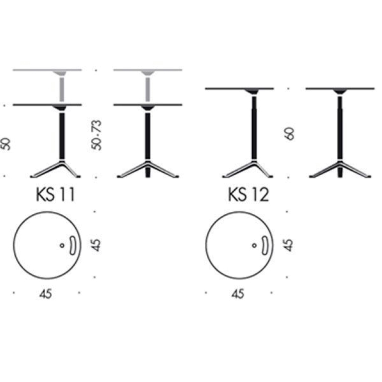 Fritz Hansen Little Friend verstelbare bijzettafel met laminaat tafelblad wit 45