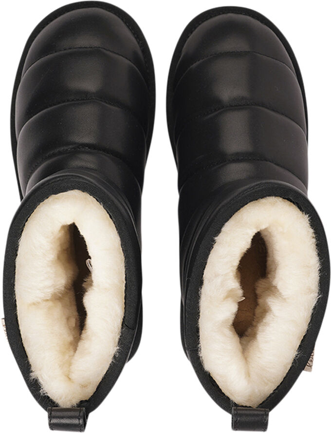 Lovelies NEBO - LEATHER HIGH BOOTS WITH SHEARLING Black
