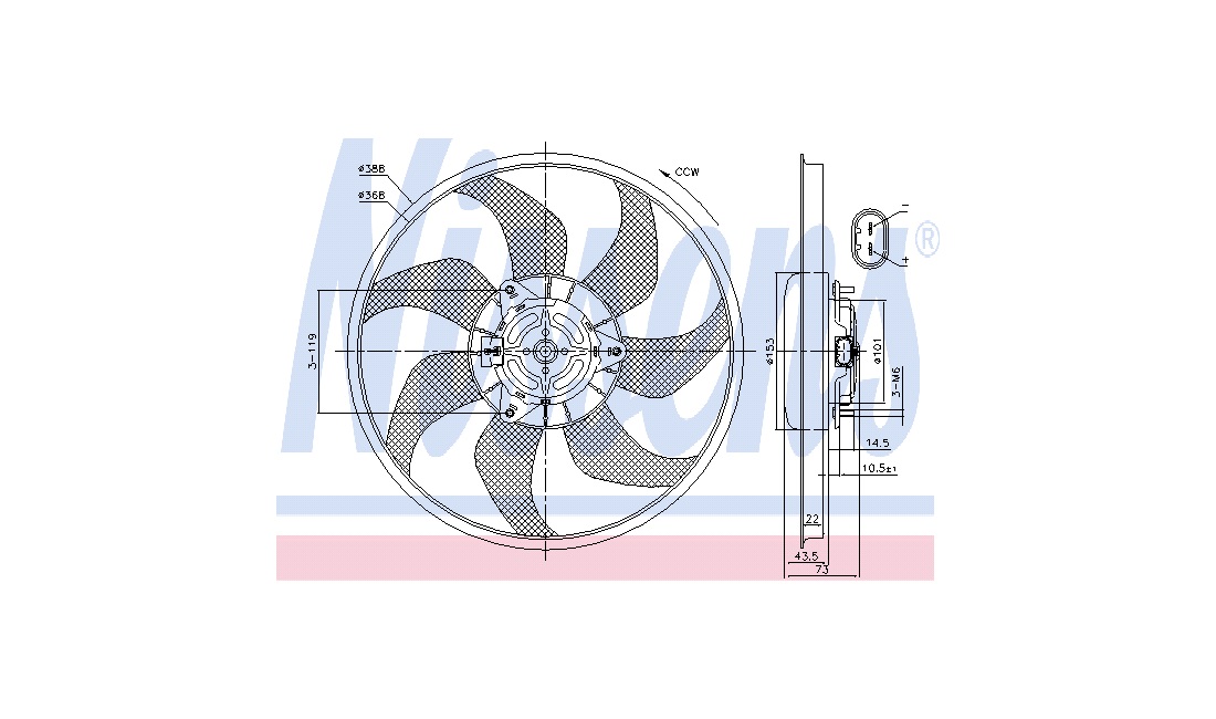 Ventilator, motorkøling