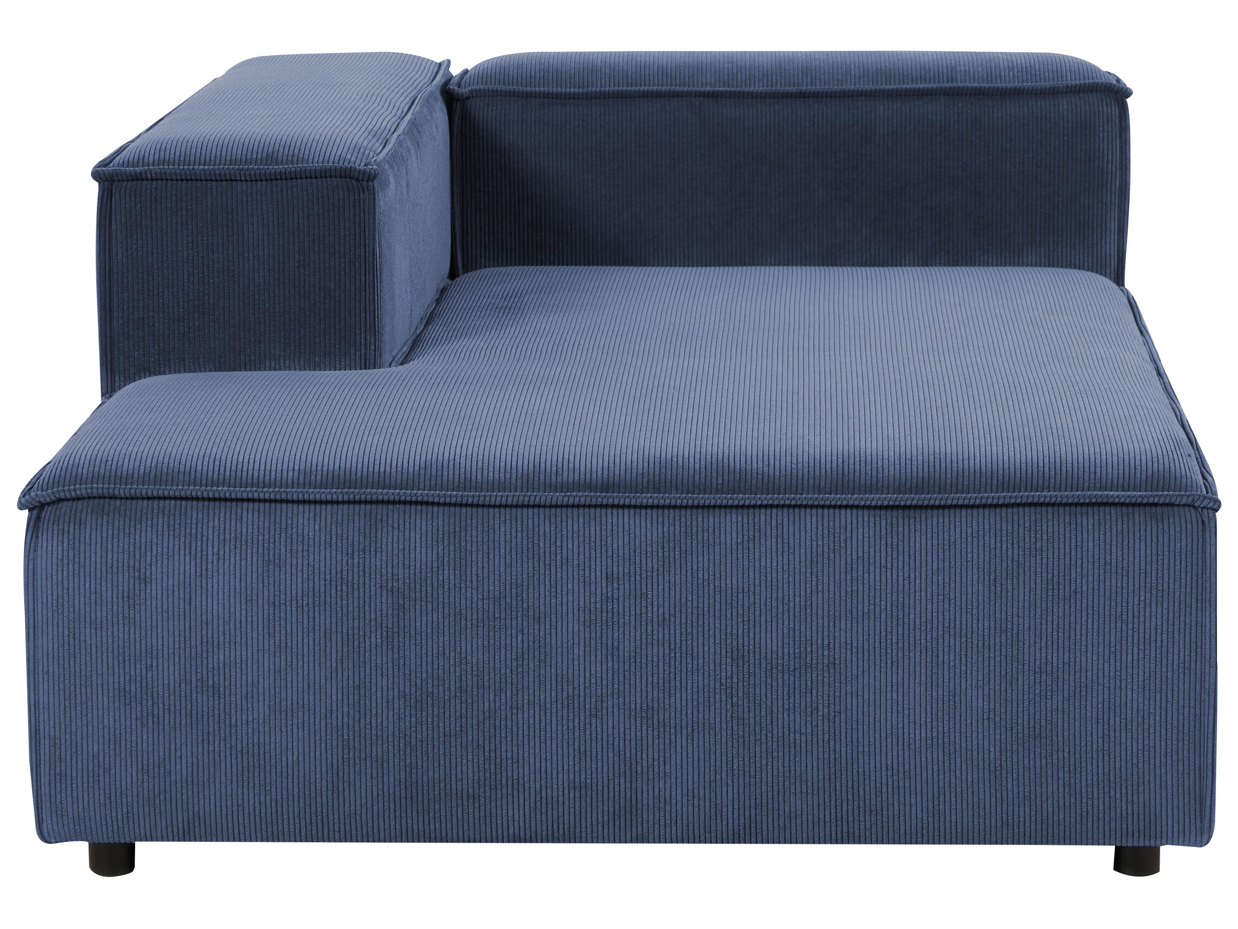 Rechtszijdige chaise longue ARDAL Corduroy Donkerblauw