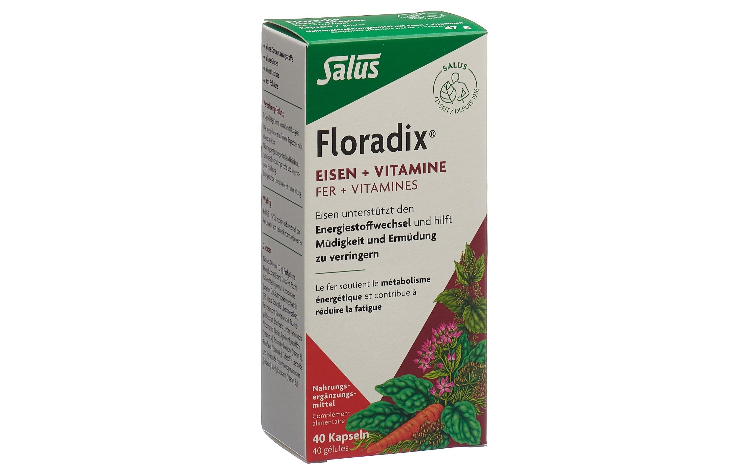 Eisen + Vitamine 40 KapselnNahrungsergänzungsmittel, Eisenpräparat