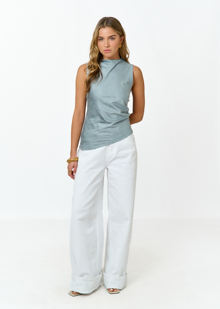 Manouk top blauw