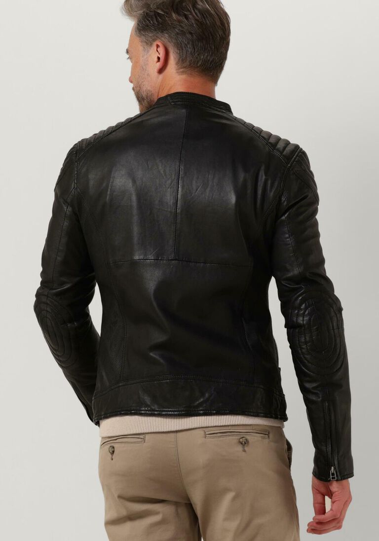 GOOSECRAFT zwarte goosecraft leren jas biker919