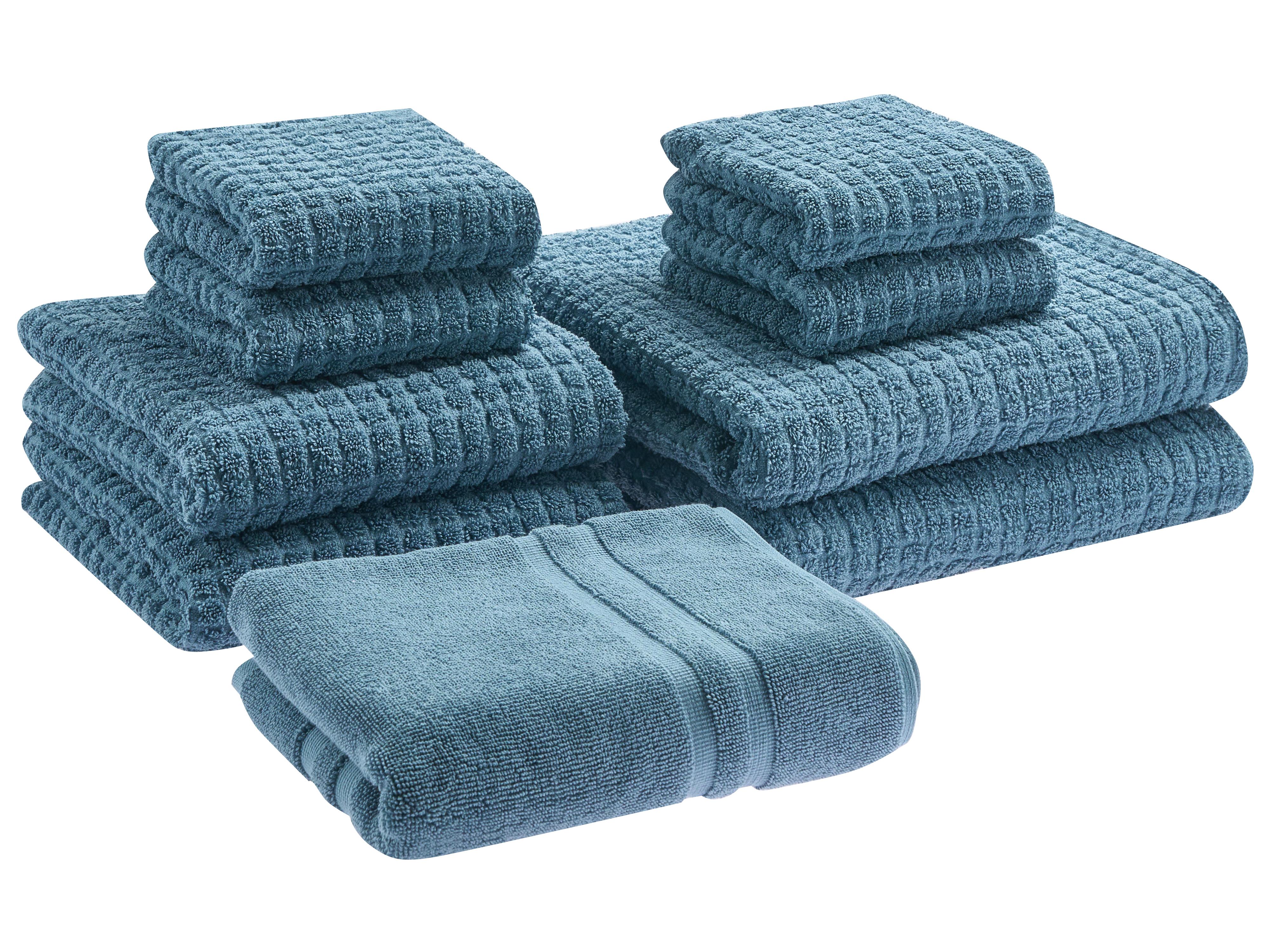 9-delige handdoekset ATAI Katoen Blauw