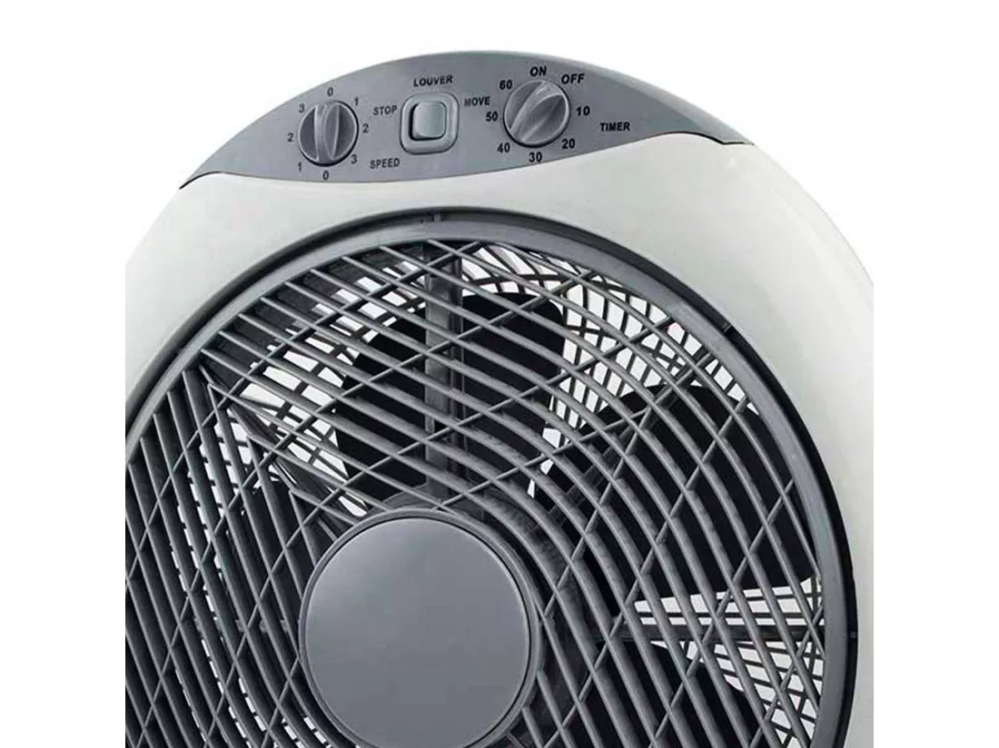 Ventilateur de Table Ø30cm 50W 3 Vitesses New Box Gris Raydan Home