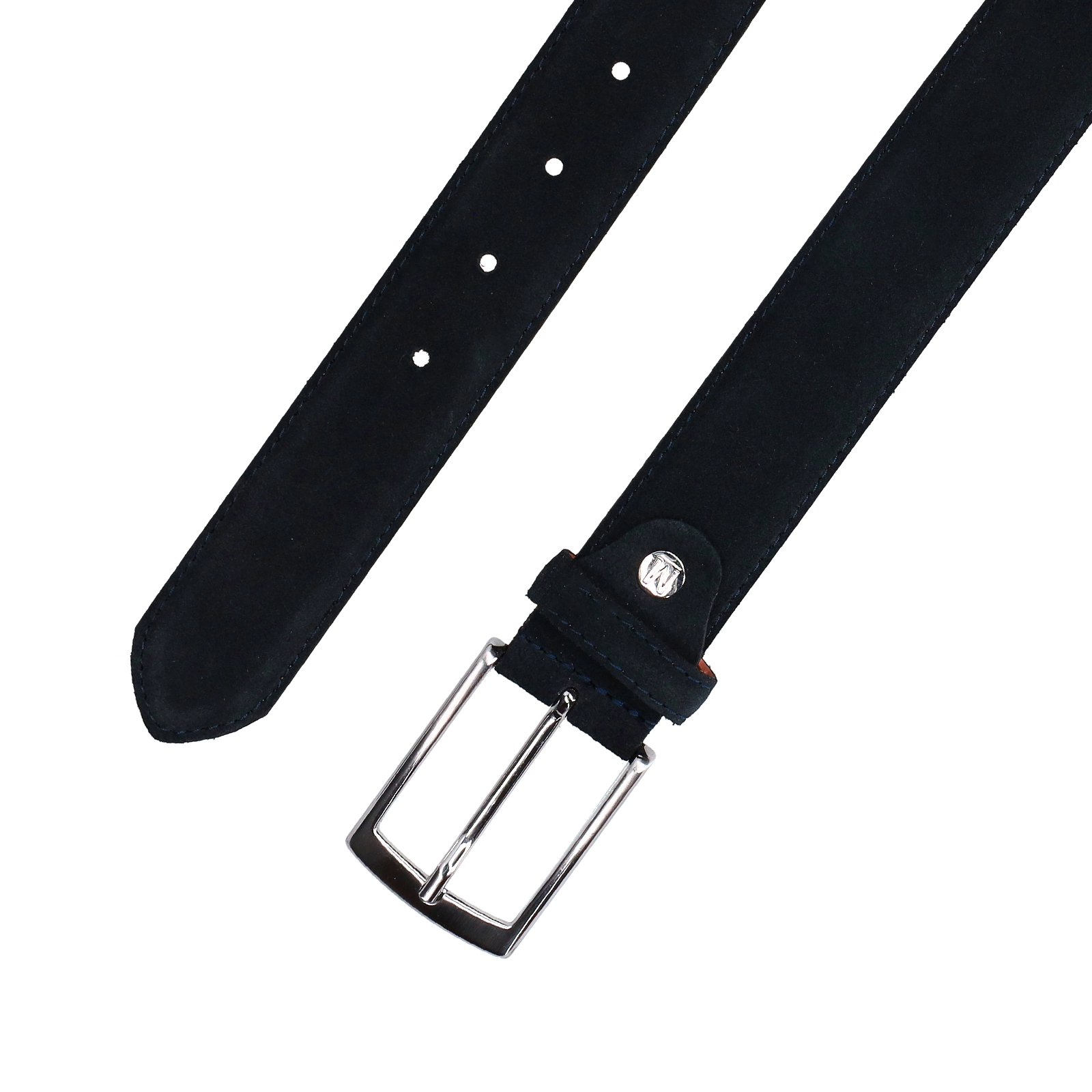 Donkerblauwe suède riem