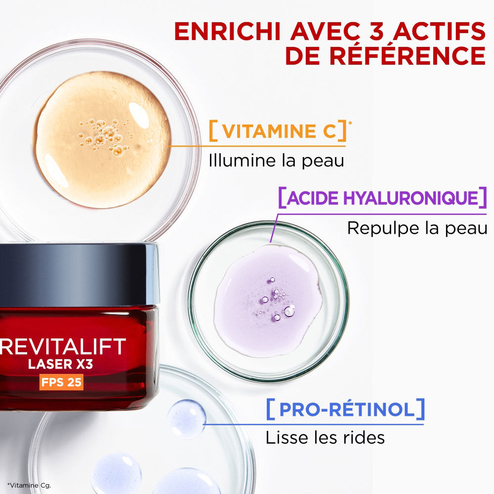Revitalift Laser X3 Crème de Jour Anti-Age Triple Action FPS 25