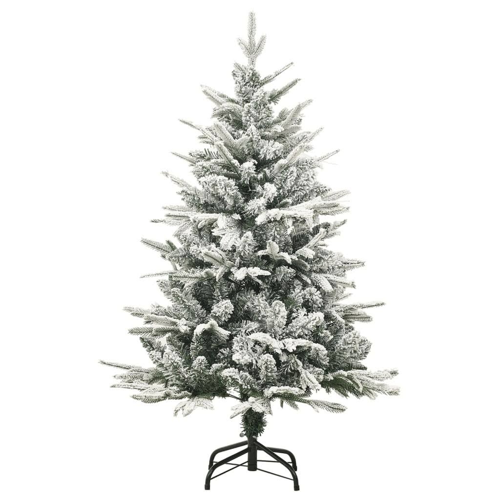 vidaXL Künstlicher Weihnachtsbaum Beschneit Grün 120 cm PVC PE 328492