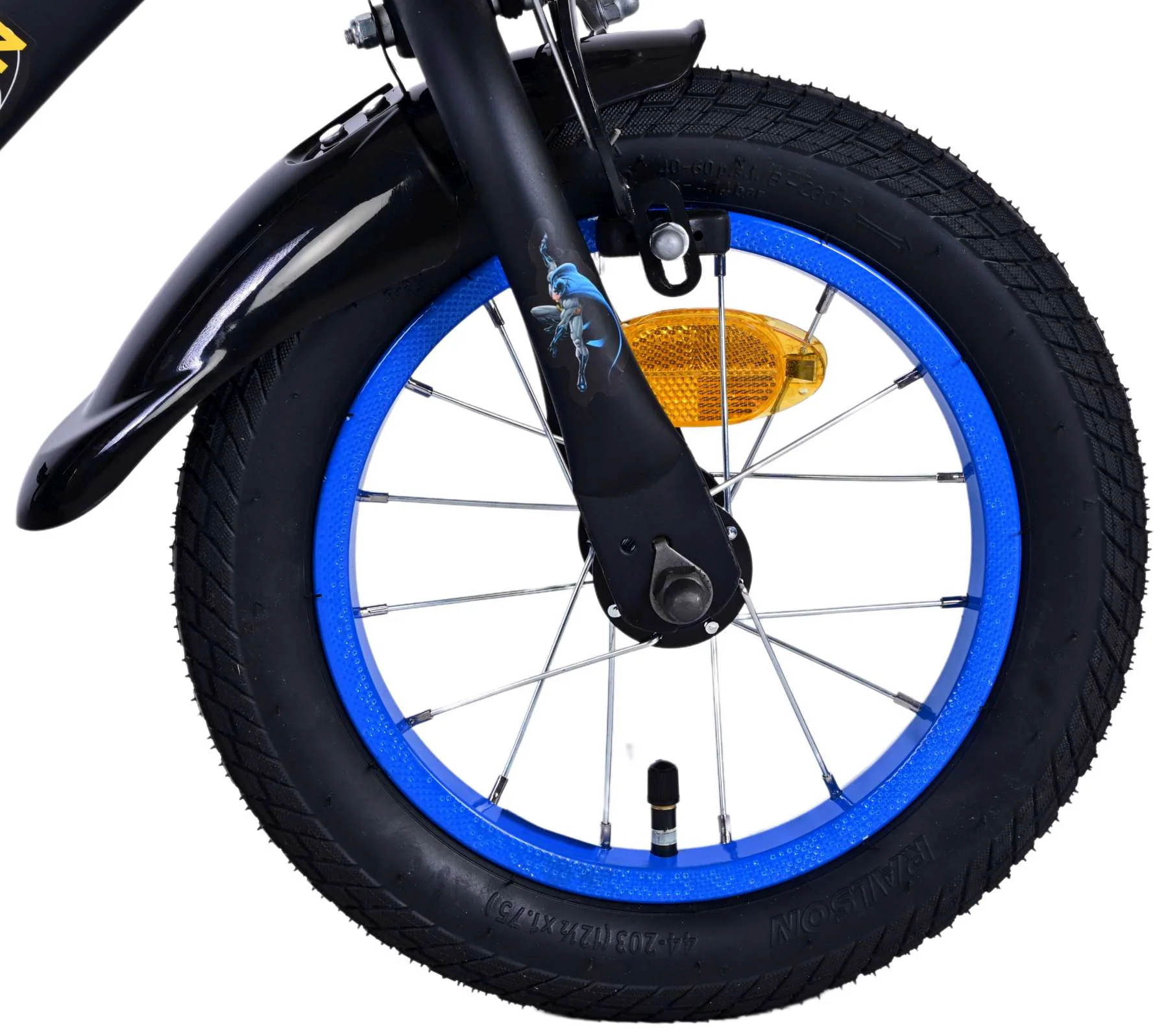 Kinderfahrrad Batman für Jungen 12 Zoll Kinderrad in Schwarz Fahrrad