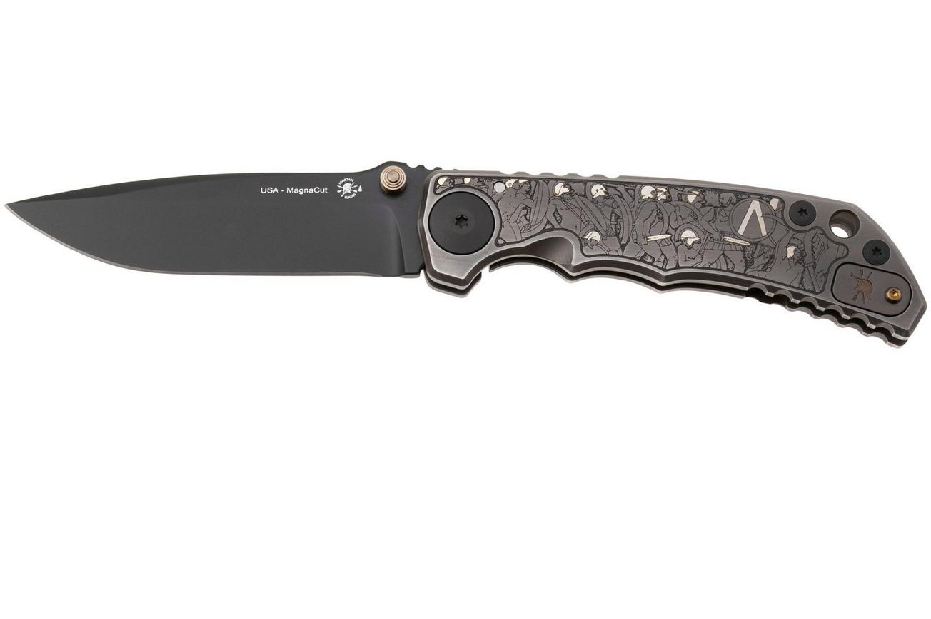Spartan Blades Harsey Folder Spartan Battle USSF5SBAT, PVD MagnaCut, Dark Earth Titanium, Bronze Hardware zakmes