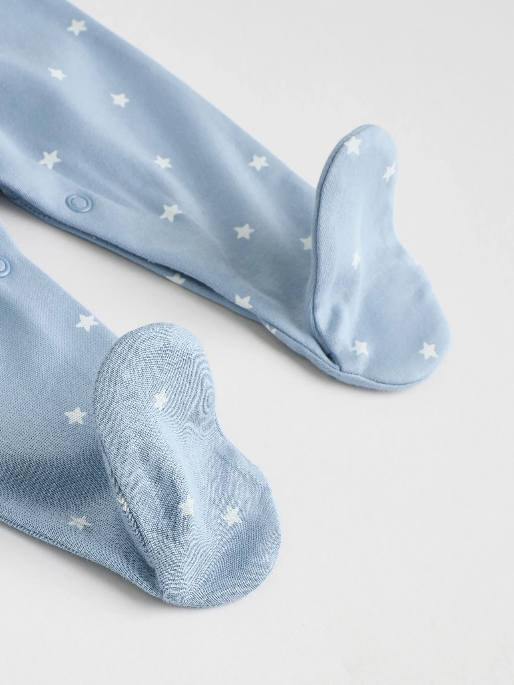 Blauw - Baby Popper Sleepsuits 7 Pack (0mths-2yrs)