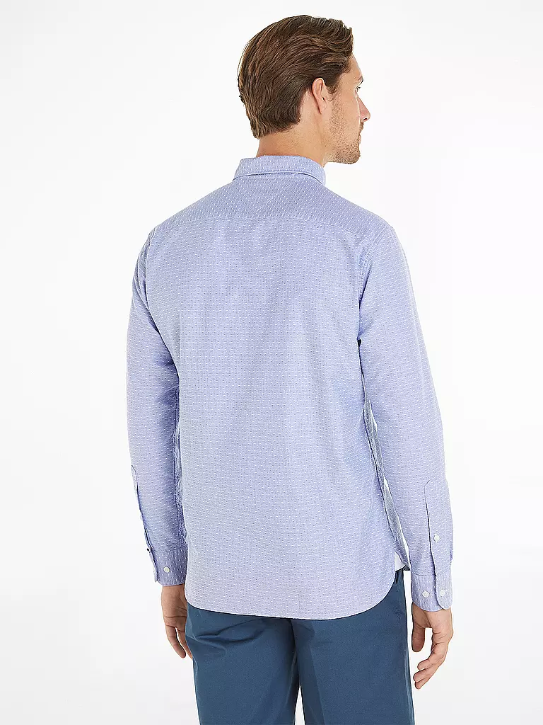 TOMMY HILFIGER Hemd Regular Fit DOBBY hellblau