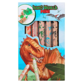 Dino World mini dino kleurpotloden & puntenslijper