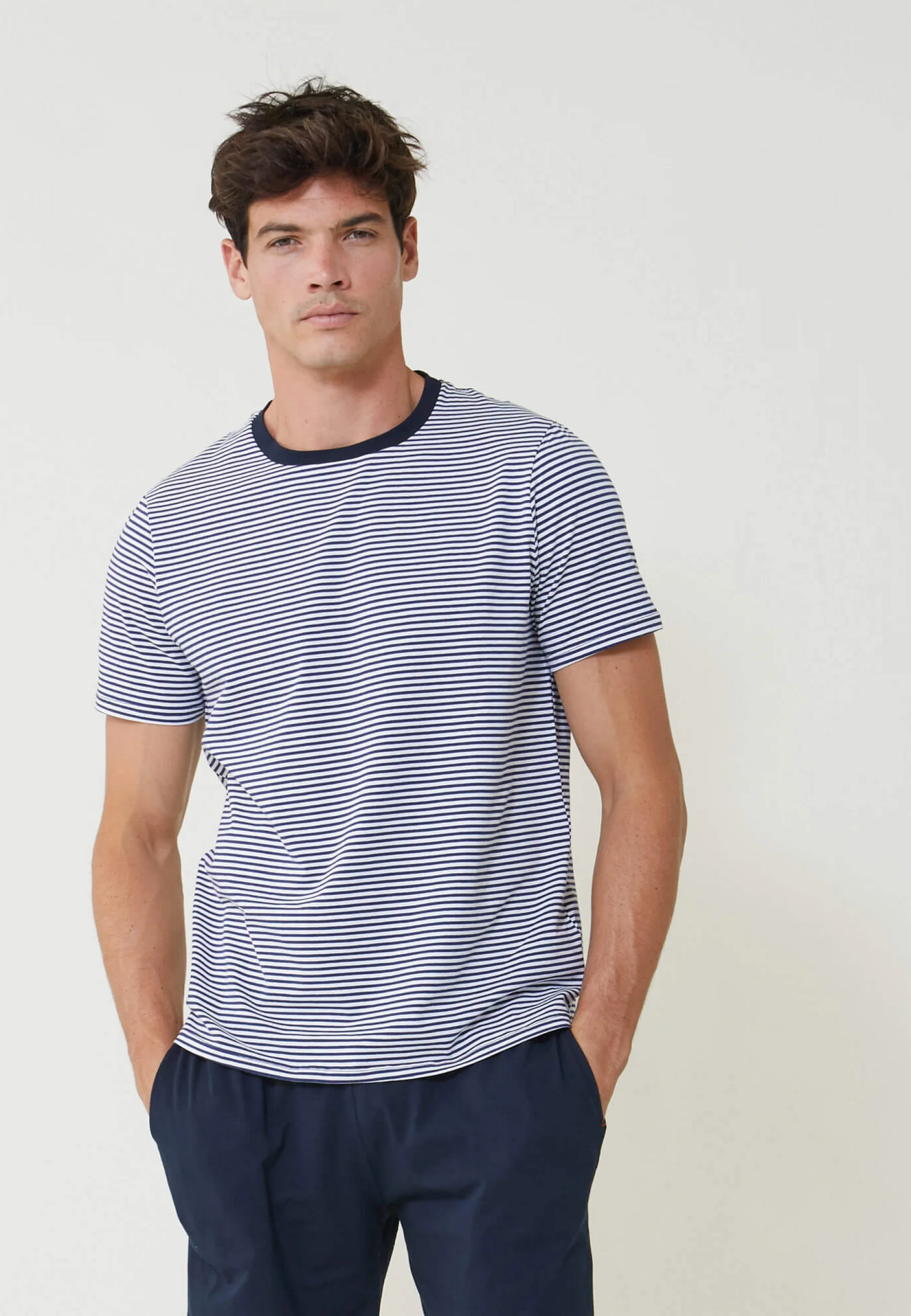 Ensemble pyjama t-shirt et short en coton-Pyjama Jeason Marinière