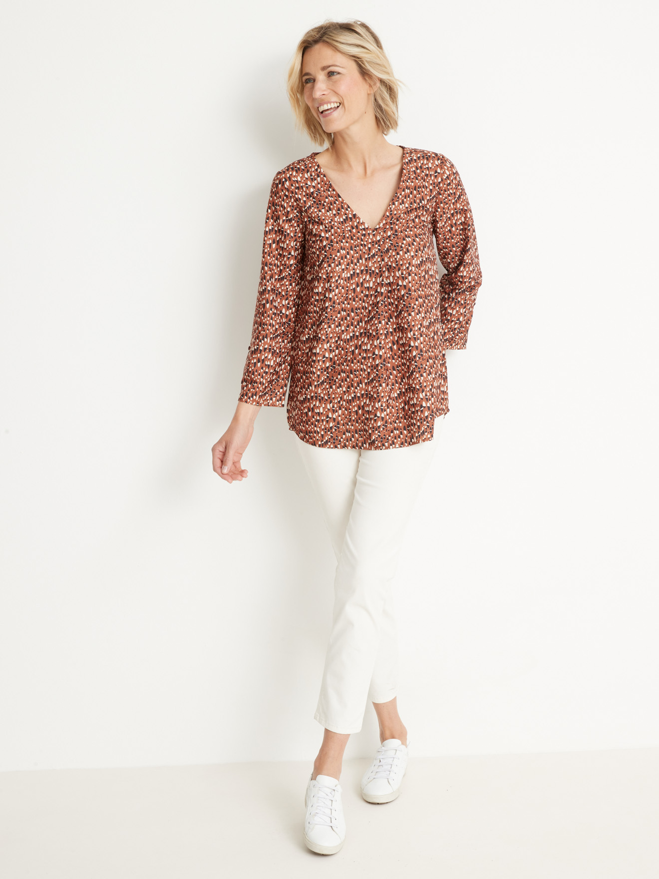 Blouse en crêpe
