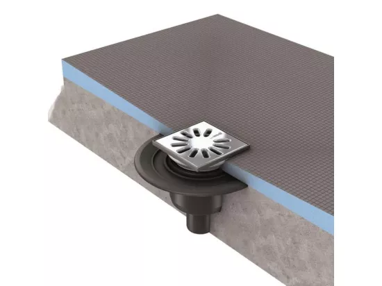 Wedi - Bonde verticale grille ronde pour receveur Wedi Fundo