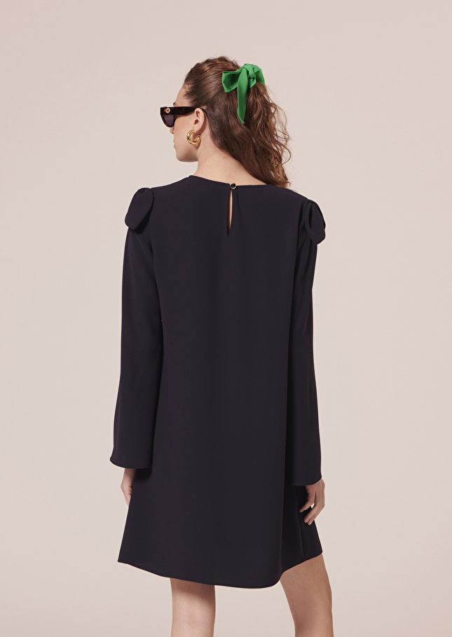 Robe Renatobleu nuit en crêpe