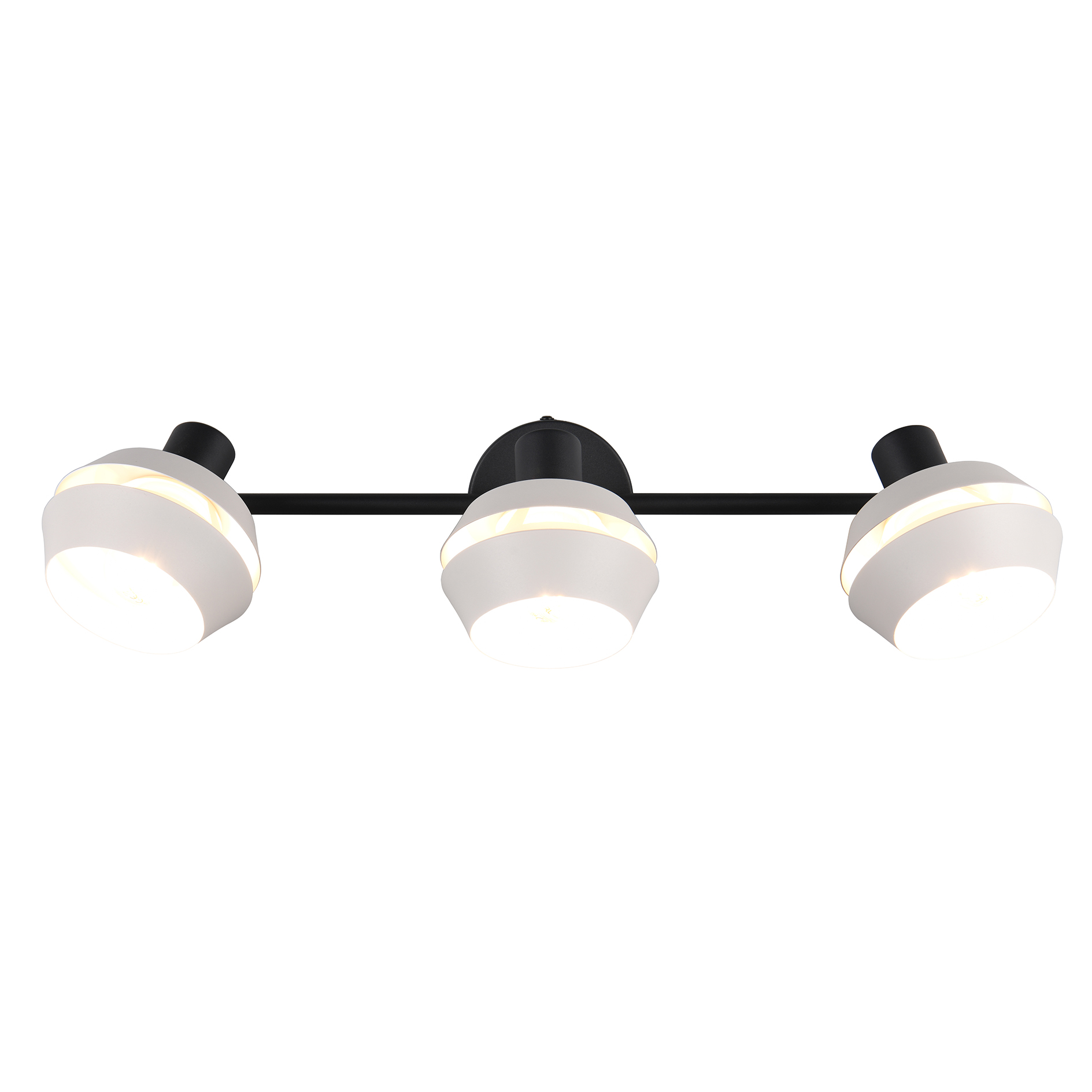 Spotbalken - schwarz matt-warm grey - 3-flammig