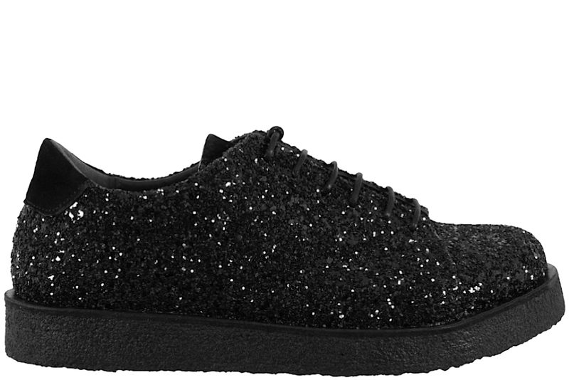 ANGULUS GLITTERSKO MED SORT GLIMMER