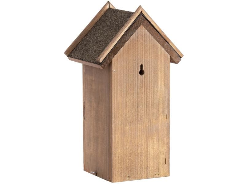Esschert Design Nistkasten Kohlmeise mit Bitumendach Traditioneller Nistkasten aus Holz