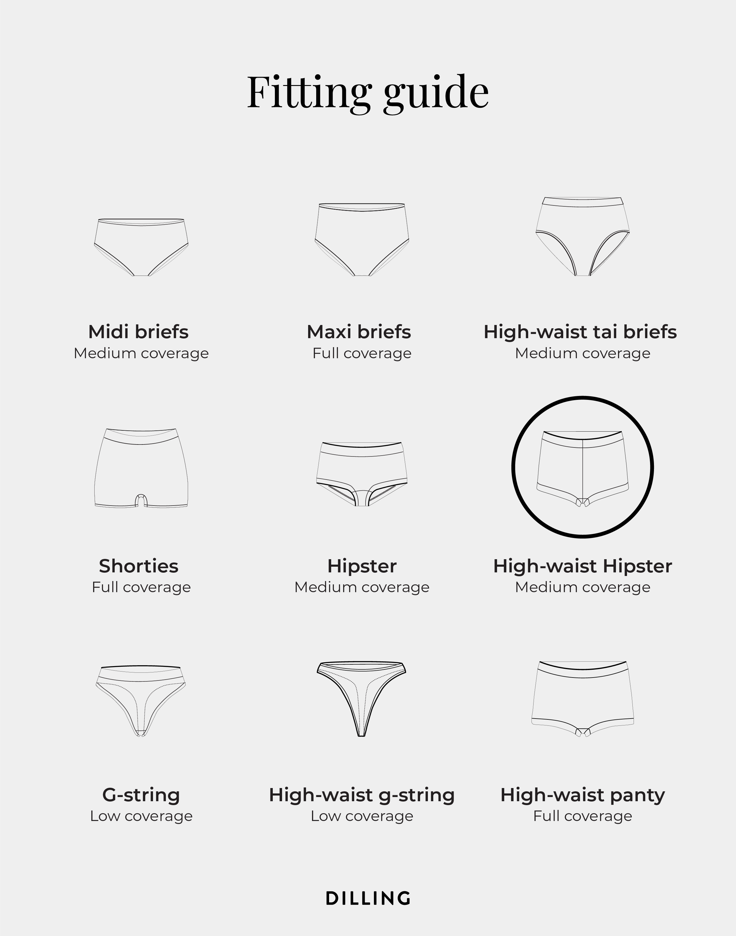 Hipster met hoge taille van katoen voor dames