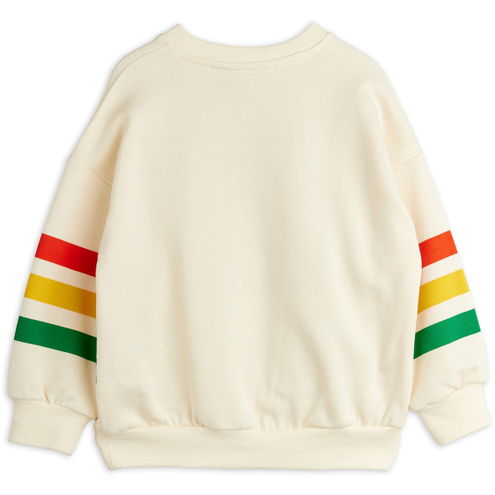 Køb Mini Rodini Off-white Bjørn Stripe Sweatshirt