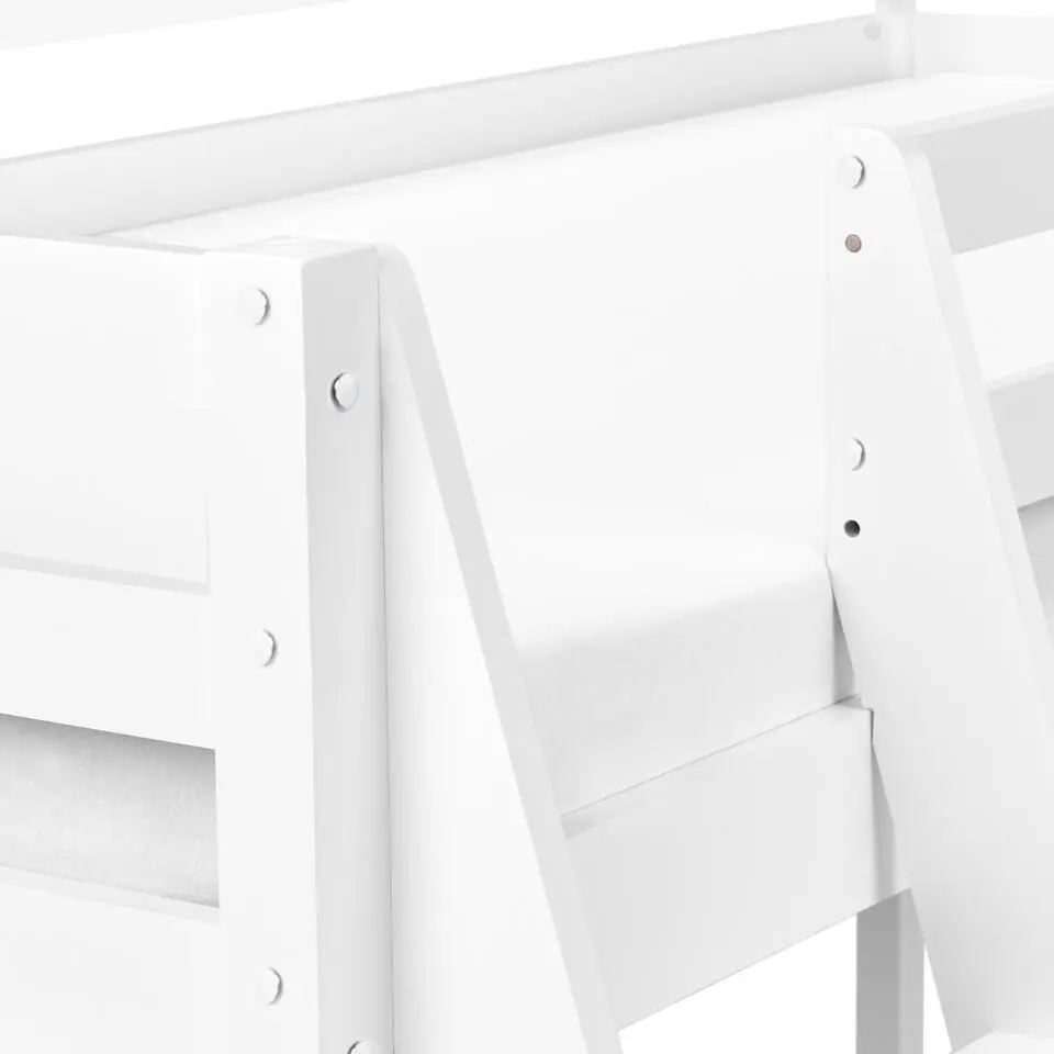 ASCOUX - Kinderbed - Wit - 90 x 200 cm - Dennenhout