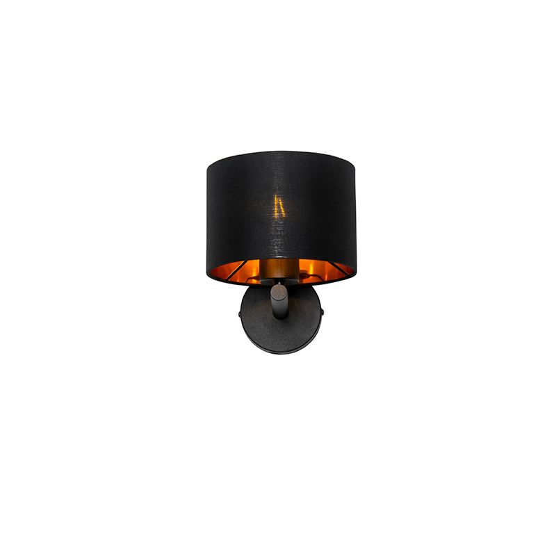 Moderne wandlamp zwart met goud - VT 1